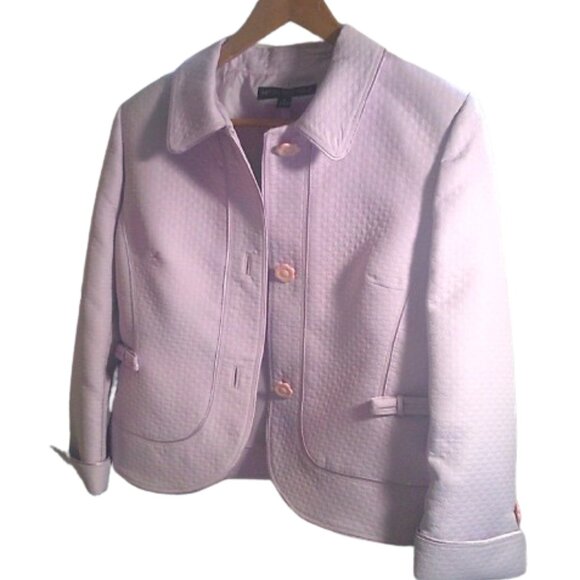 BUNDLE 5/$35 Nipon Boutique Womens Lilac Suit Jacket Size 10 - Picture 4 of 8